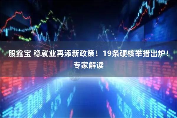 股鑫宝 稳就业再添新政策!19条硬核举措出炉!专家解读